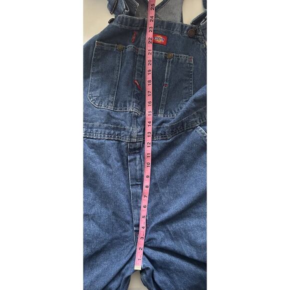 Bib Overalls Dickies Mens Blue Denim Work Wear Made in Mexico 8396SNB 36 X 30 - Picture 9 of 11